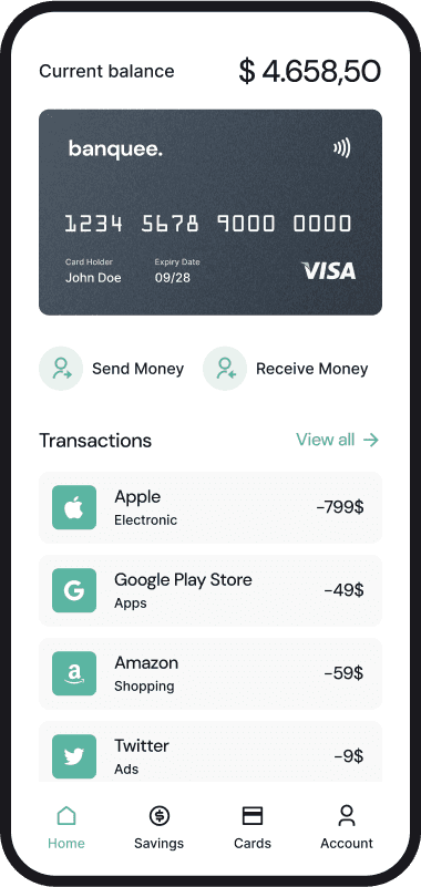 Mobile banking app